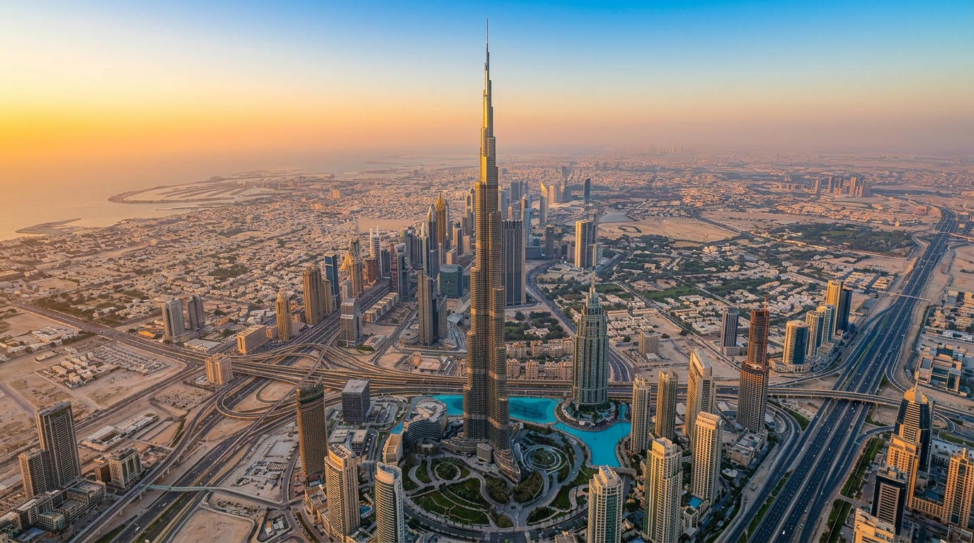 Burj Khalifa and Dubai downtown skyline